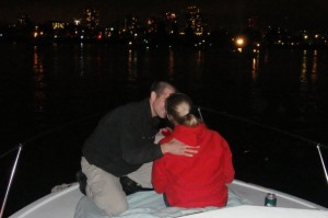 Engaged! Moments after we got engaged!